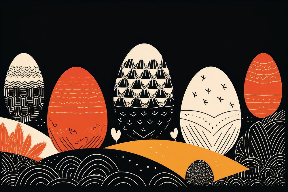 Minimal easter eggs nature creativity astronomy. AI generated Image by rawpixel.