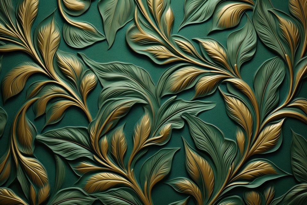 Nature pattern green art. AI generated Image by rawpixel.