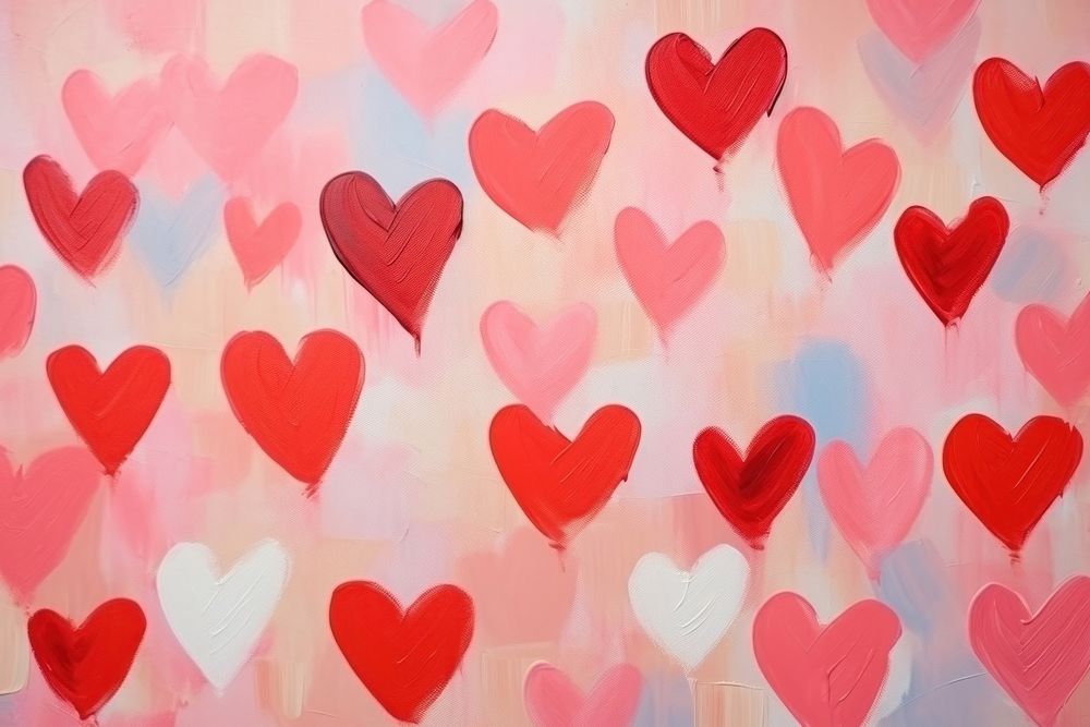 Valentine backgrounds pattern paint. AI generated Image by rawpixel.