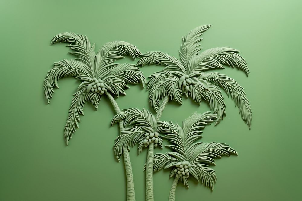 Palm tree green plant leaf. AI generated Image by rawpixel.
