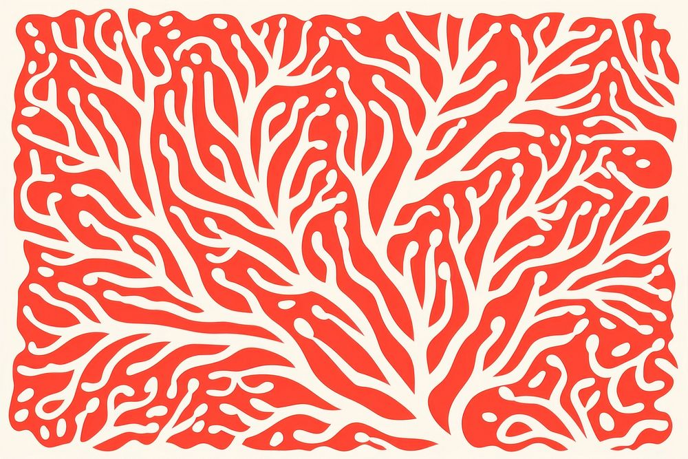 Pastal coral border backgrounds pattern line. AI generated Image by rawpixel.