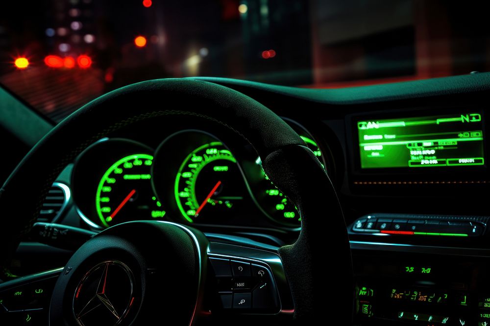 Car dashboard vehicle gauge light. AI generated Image by rawpixel.