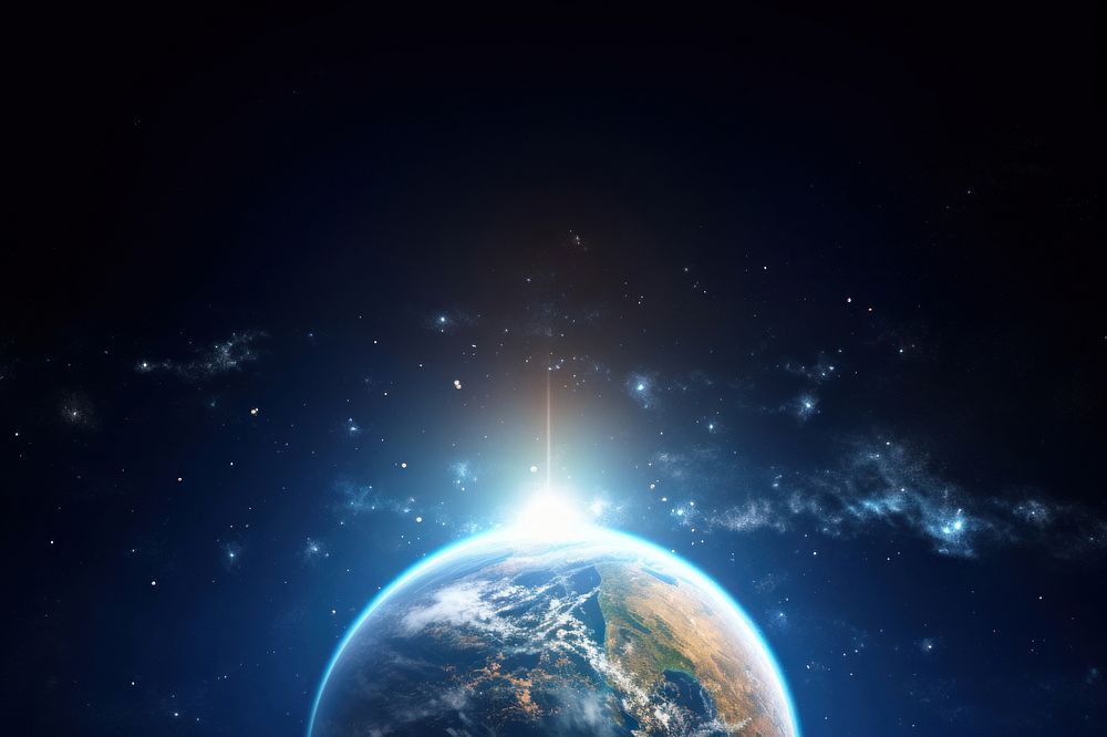 Earth planet space astronomy. AI generated Image by rawpixel.