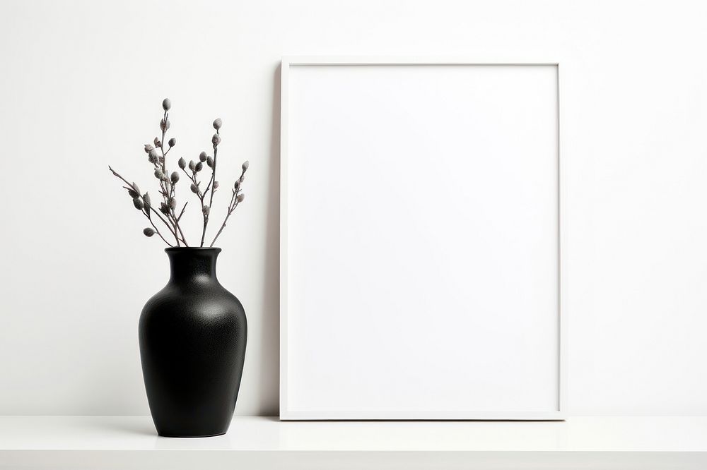 Minimal frame decoration flower white. AI generated Image by rawpixel.