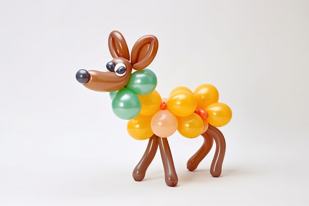 A balloon twisting in the shape of a beautiful deer balloon figurine representation celebration. AI generated Image by…