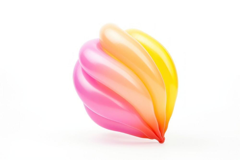 A balloon twisting in the shape of a seashell white background lightweight freshness. AI generated Image by rawpixel.
