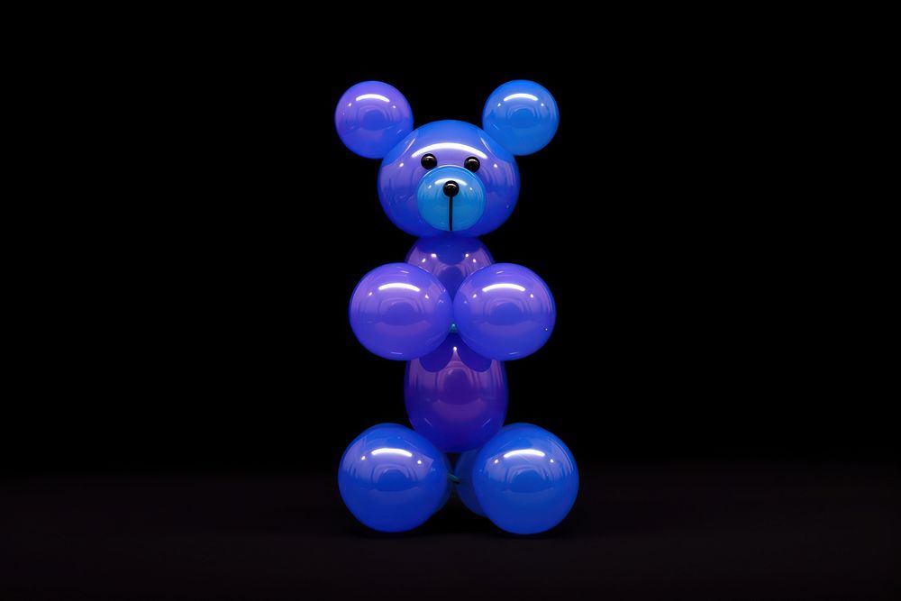 A bear balloon purple representation. AI generated Image by rawpixel.
