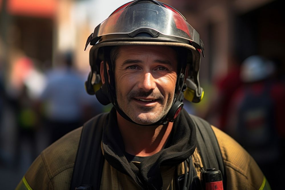 Meixcan firefighter helmet adult male. AI generated Image by rawpixel.