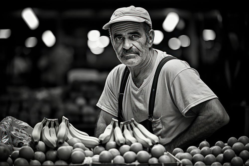 Market portrait adult fruit. AI generated Image by rawpixel.