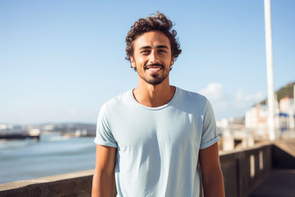 Brazilian man smile adult happy. AI generated Image by rawpixel.