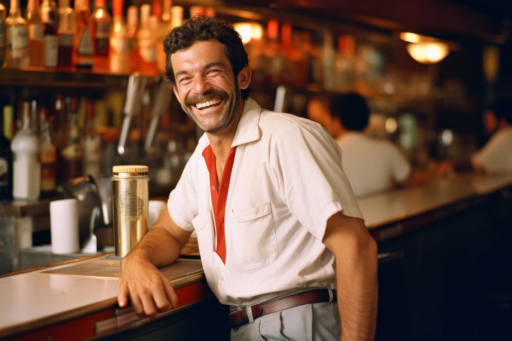 Worker at the bar bartender restaurant adult. AI generated Image by rawpixel.