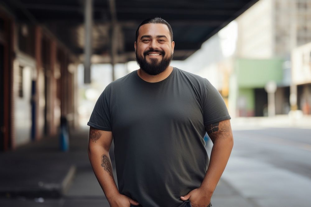 Plus size latino man photography portrait clothing. AI generated Image by rawpixel.