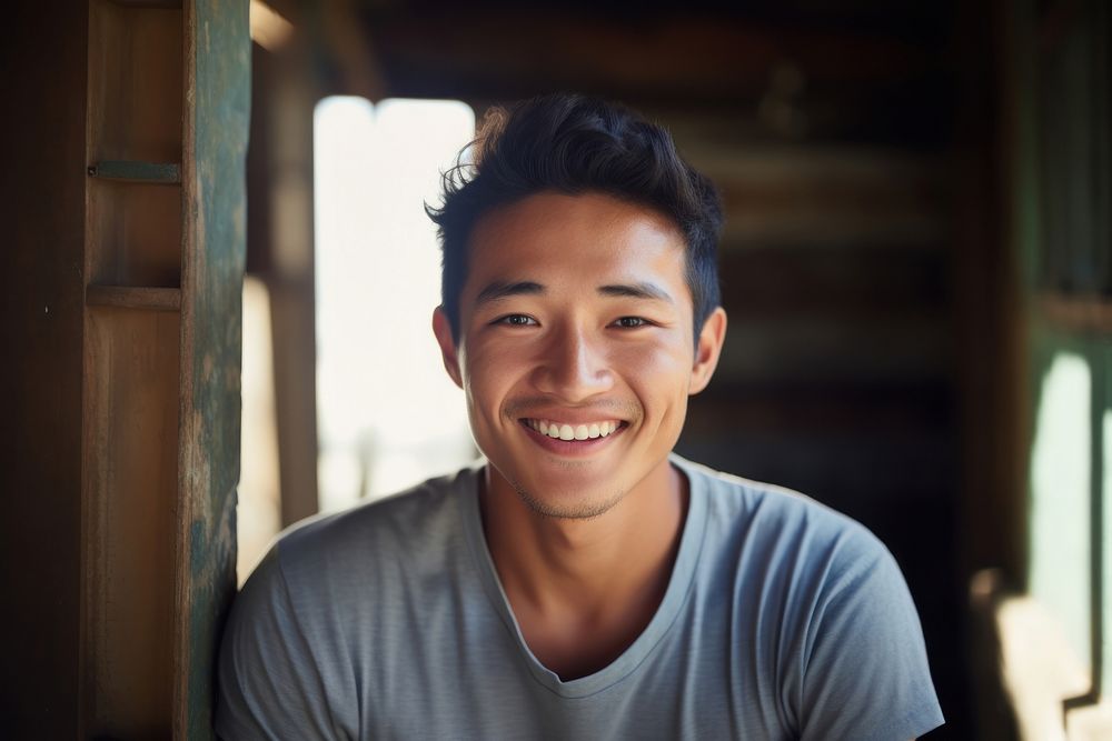 Young south east asian man portrait smiling smile. AI generated Image by rawpixel.