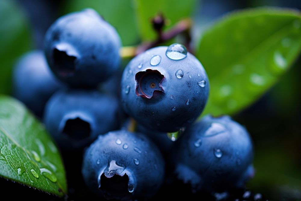 Blueberry fruit plant food. AI generated Image by rawpixel.