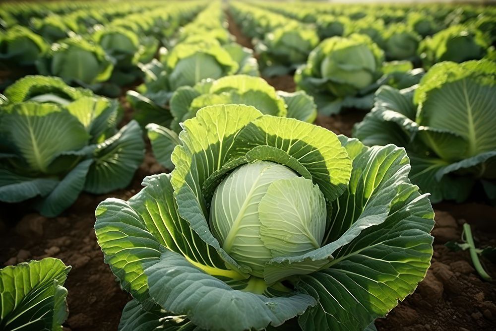 Cabbage vegetable landscape plant. AI generated Image by rawpixel.