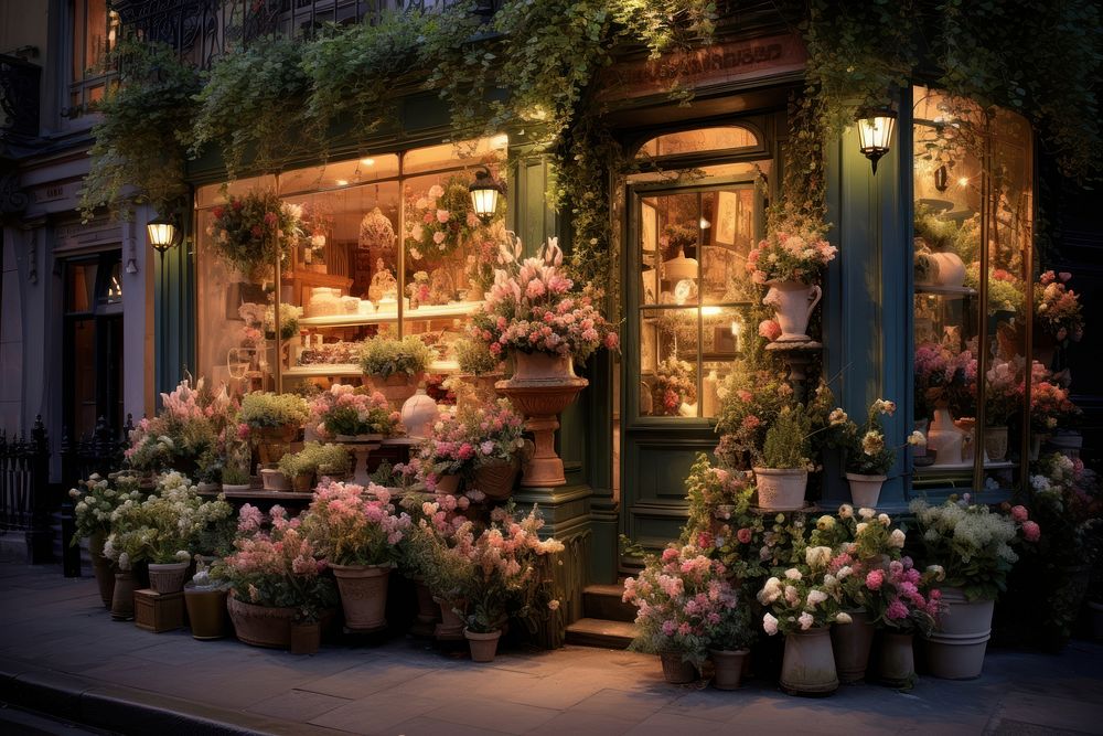 Cosy floral shop flower lighting plant. AI generated Image by rawpixel.