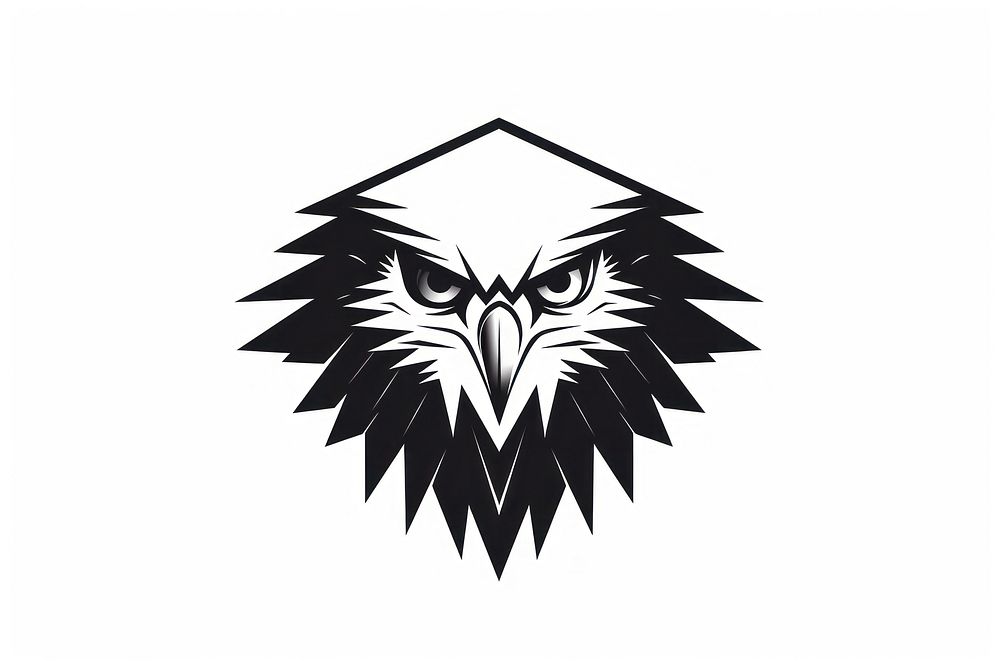 Eagle logo creativity monochrome. AI generated Image by rawpixel.