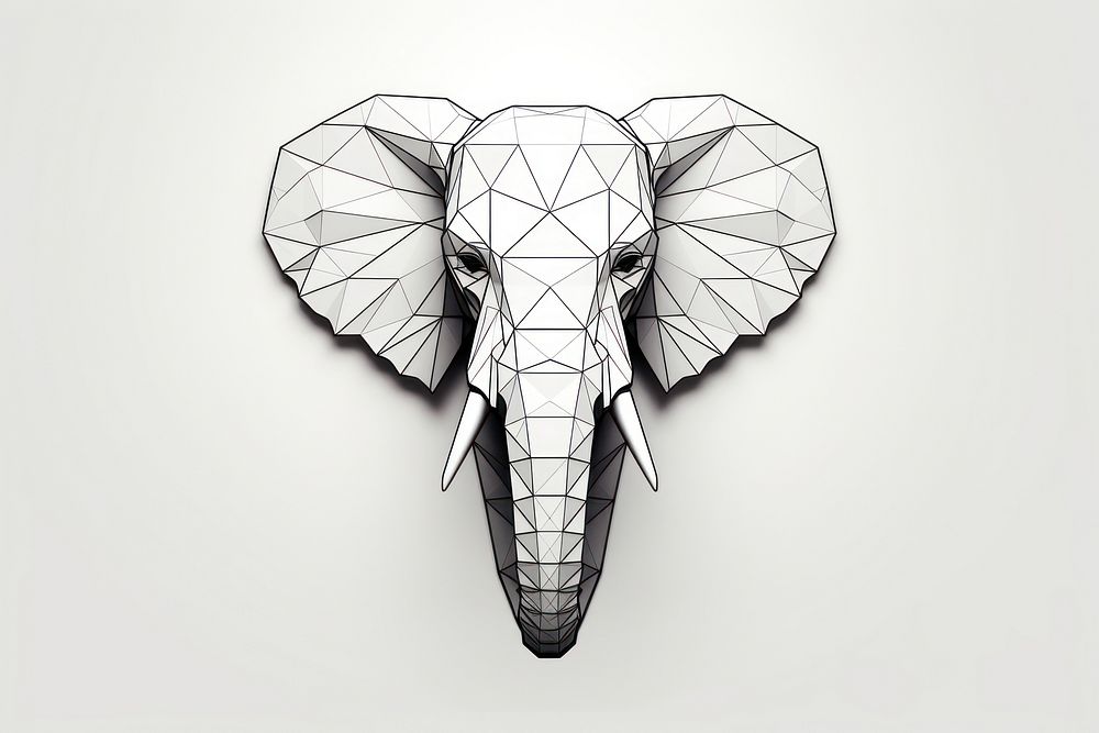 Elephant face wildlife drawing animal. AI generated Image by rawpixel.