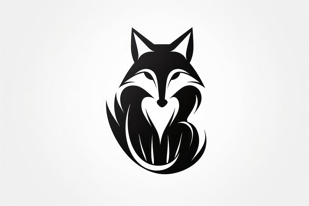 Fox black logo creativity. AI generated Image by rawpixel.