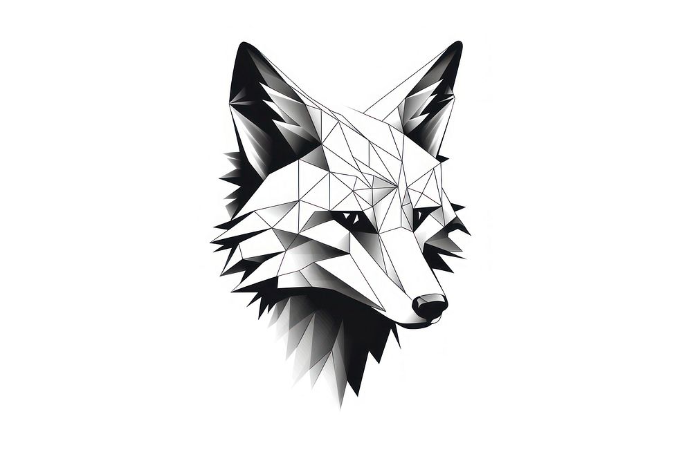 Fox drawing animal mammal. AI generated Image by rawpixel.