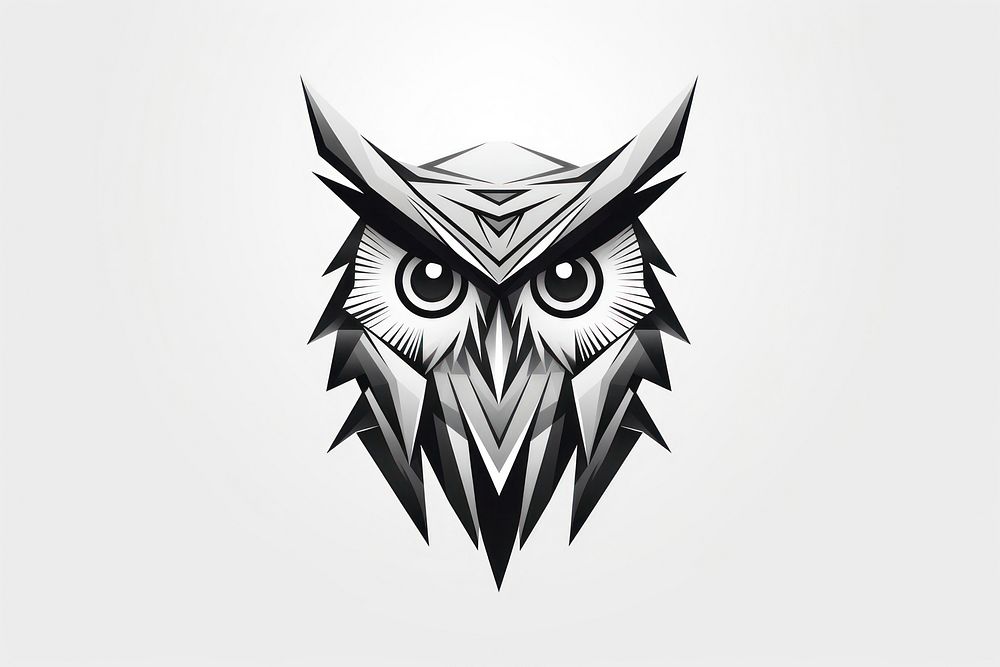 Owl drawing sketch logo. AI generated Image by rawpixel.
