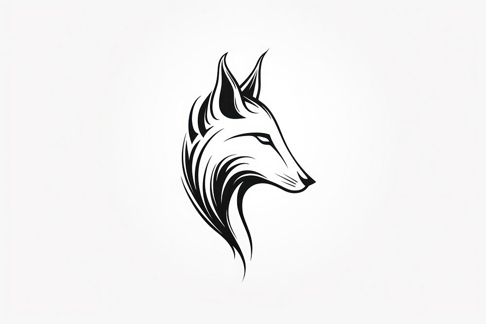 Animal mammal white logo. AI generated Image by rawpixel.