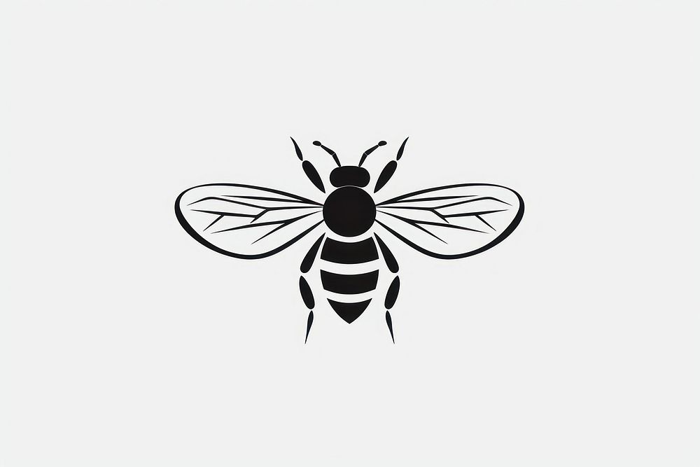 Bee insect animal white. AI generated Image by rawpixel.