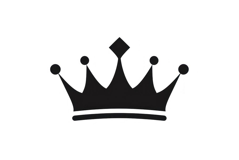 Crown black white background accessories. AI generated Image by rawpixel.