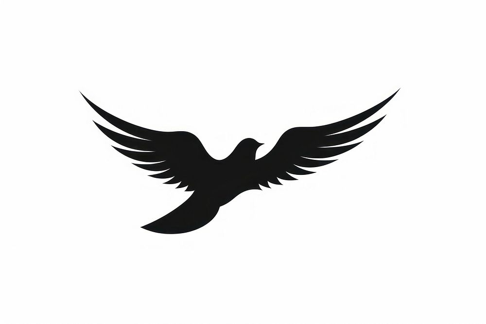 Dove symbol white black. AI generated Image by rawpixel.