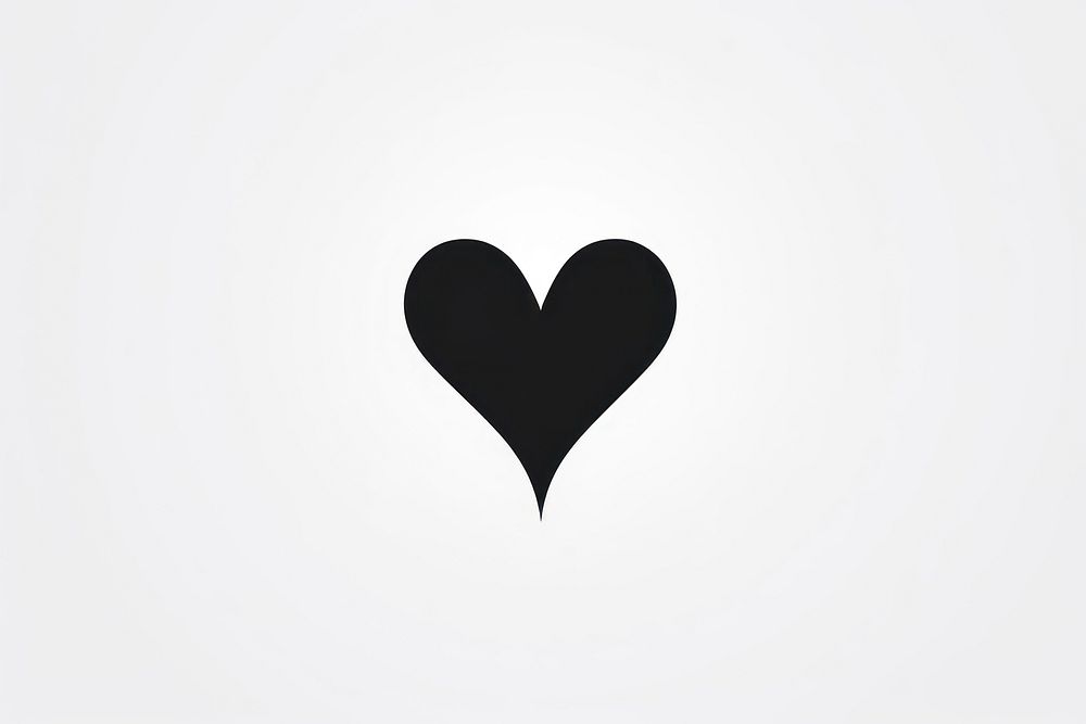 Heart symbol white black. AI generated Image by rawpixel.