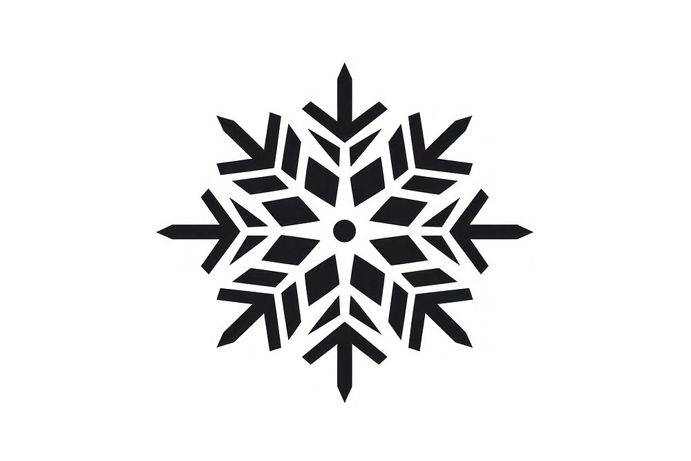 Snowflake white black white background. AI generated Image by rawpixel.