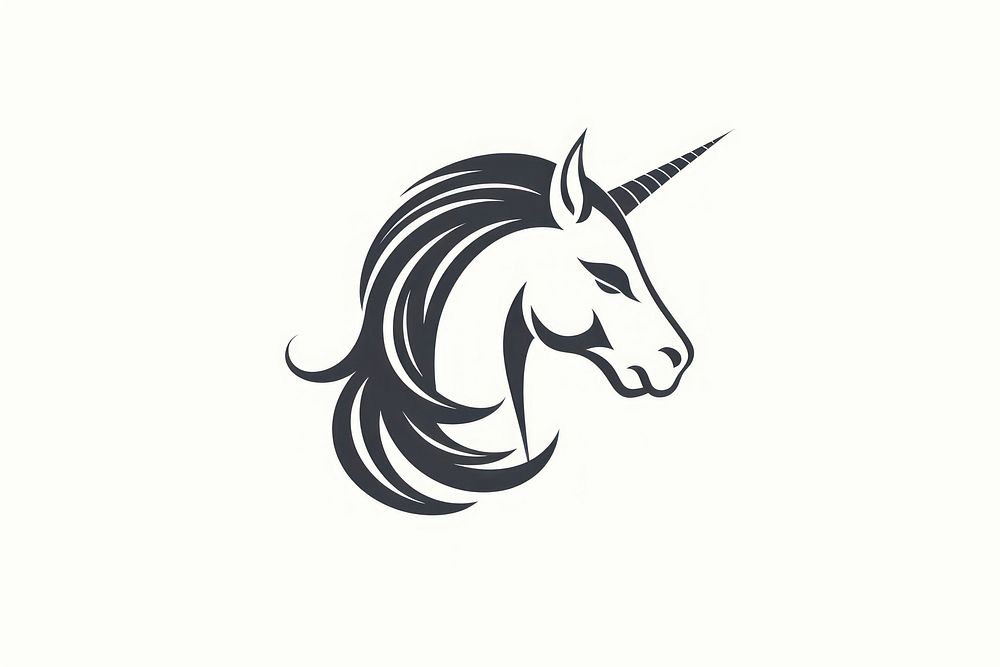 Unicorn head animal mammal horse. AI generated Image by rawpixel.