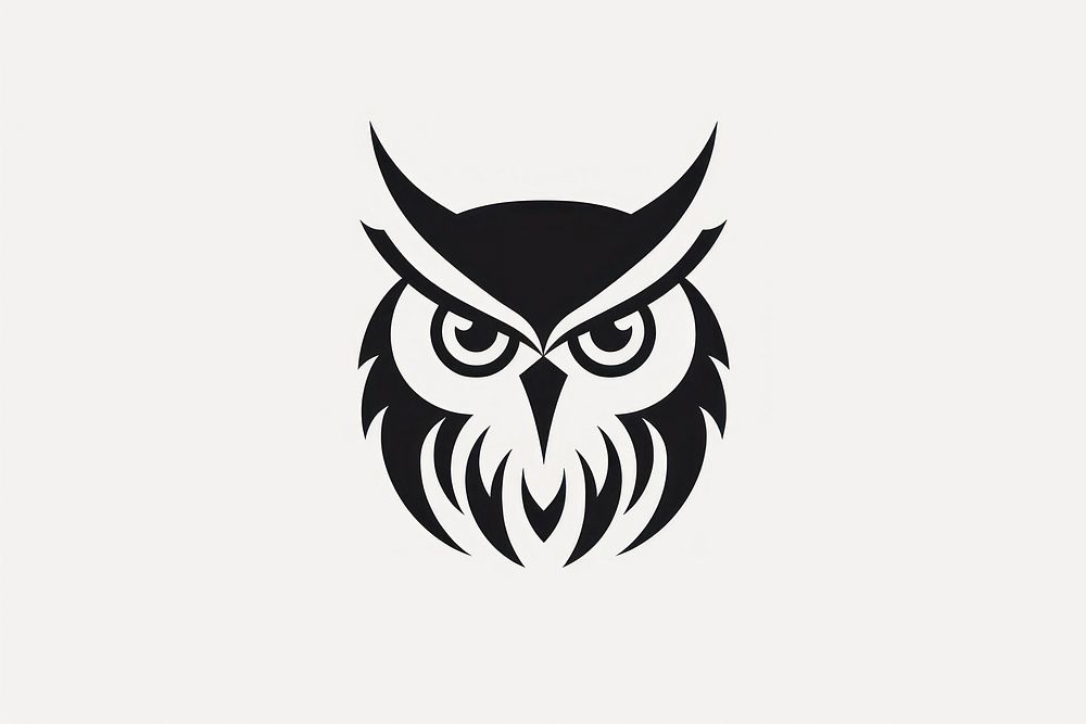 Owl animal black logo. AI generated Image by rawpixel.