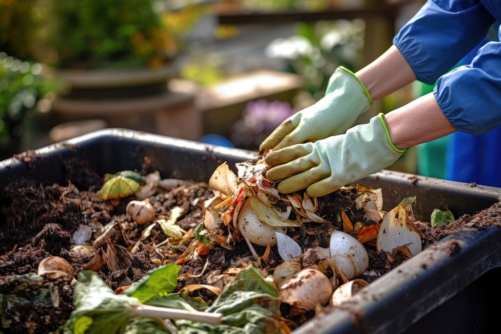 Food waste garden gardening vegetable. AI generated Image by rawpixel.