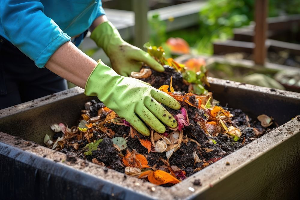 Food waste garden gardening outdoors. AI generated Image by rawpixel.