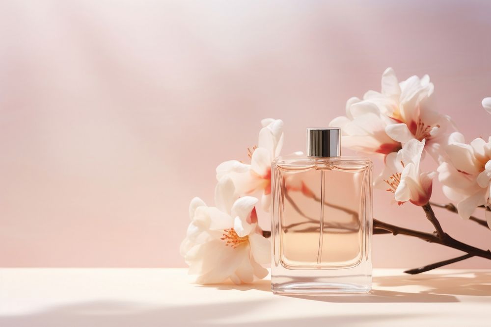 Bottle of perfume cosmetics fragility freshness. AI generated Image by rawpixel.