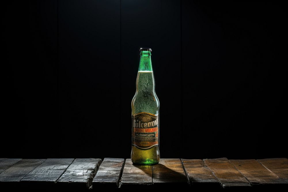 Beer bottle drink lager refreshment. AI generated Image by rawpixel.