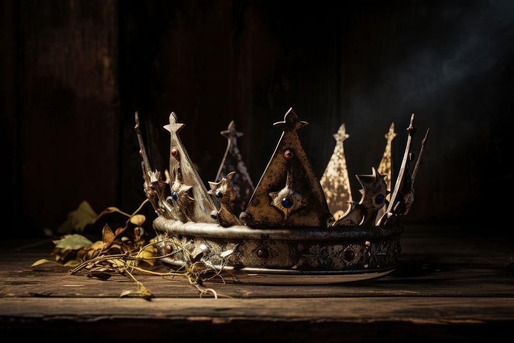 Medieval crown celebration accessories still life. AI generated Image by rawpixel.