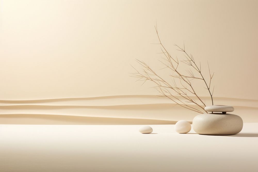Zen garden plant vase tranquility. AI generated Image by rawpixel.