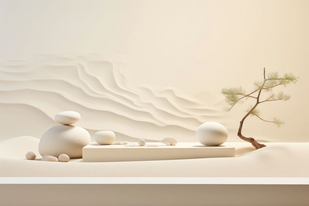 Zen garden plant art simplicity. AI generated Image by rawpixel.