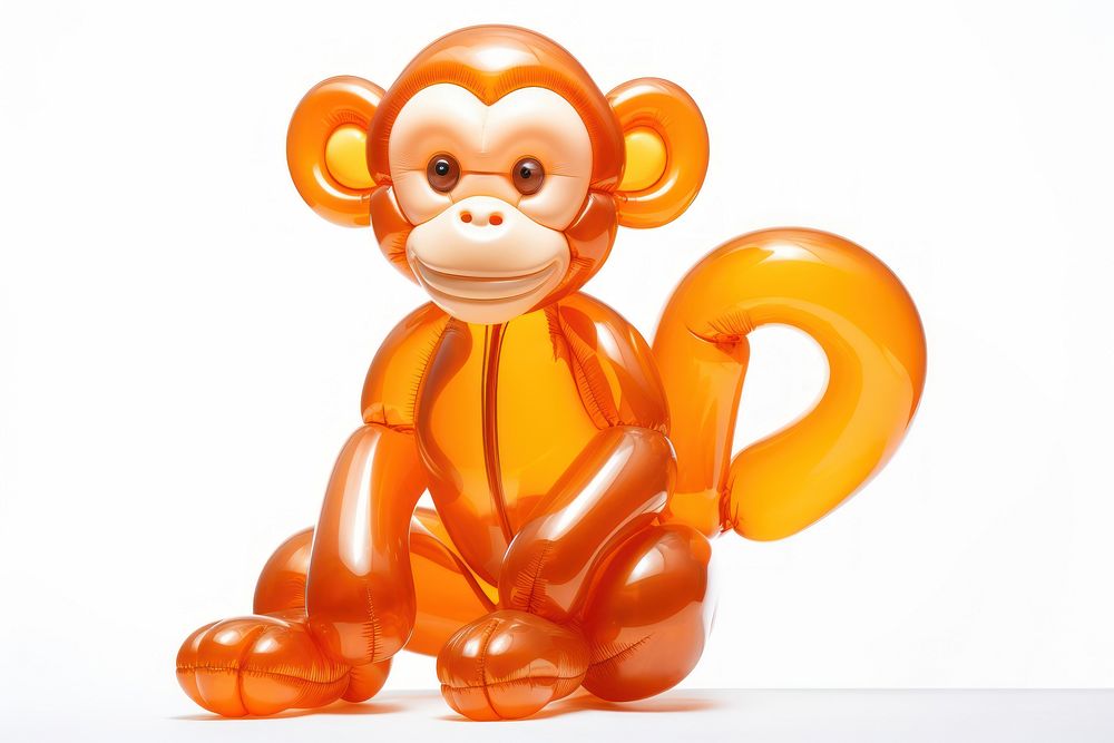 A balloon twisting in the shape of a monkey representation celebration figurine. AI generated Image by rawpixel.