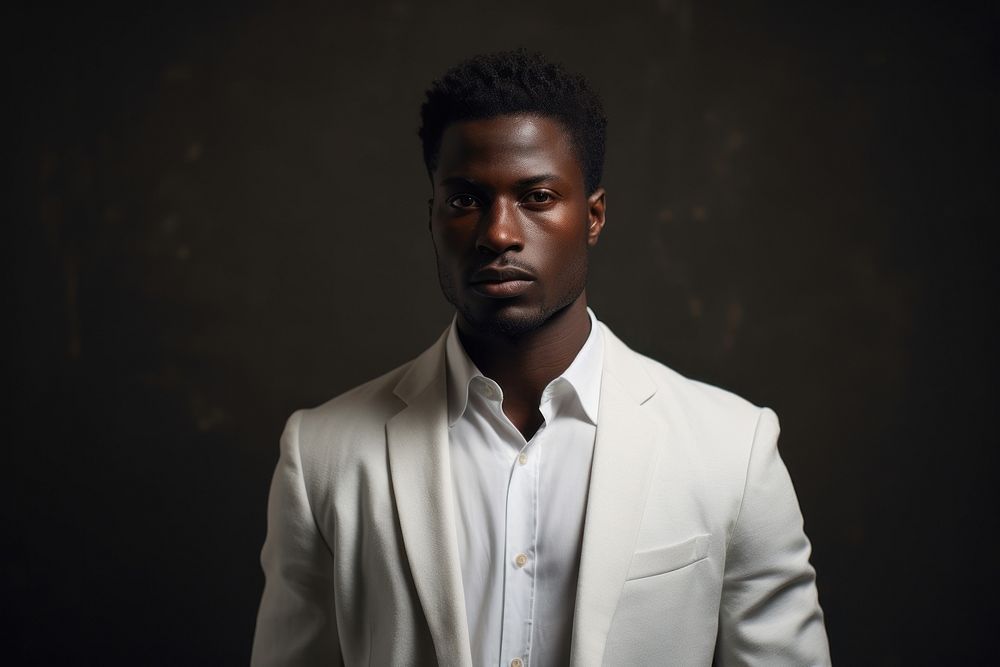 Dark skinned man portrait photography adult. AI generated Image by rawpixel.