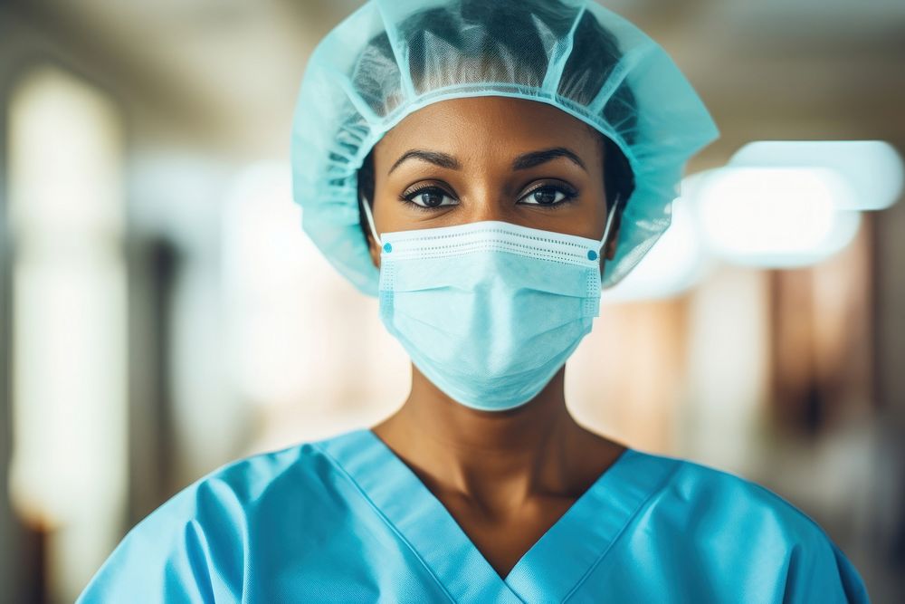 African american female surgeon doctor portrait. AI generated Image by rawpixel.