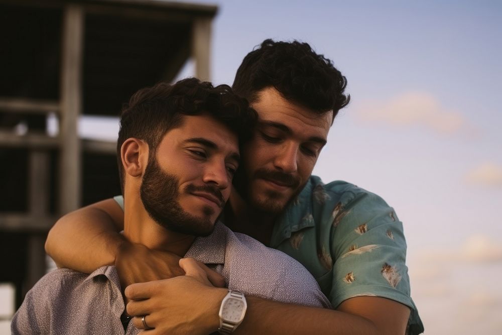 Mexican gay couple portrait romance adult. AI generated Image by rawpixel.