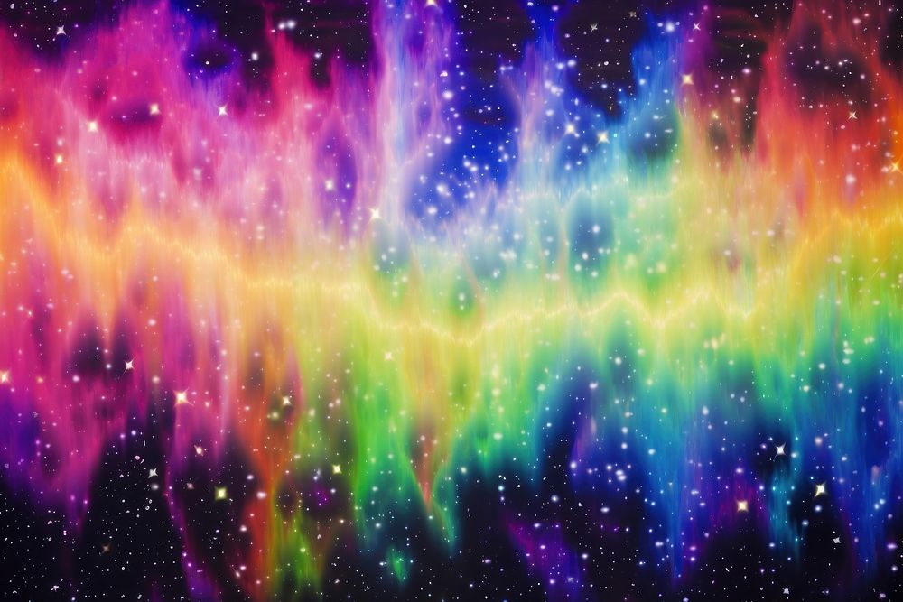 Rainbow backgrounds astronomy universe. AI generated Image by rawpixel.