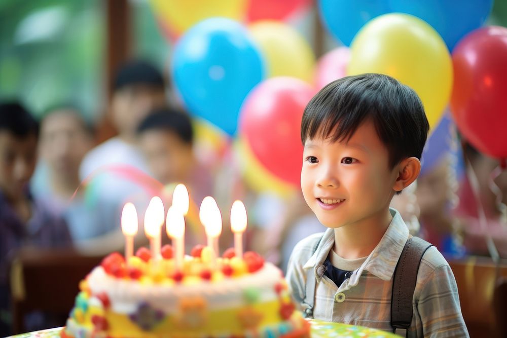 Birthday party cake balloon dessert. 