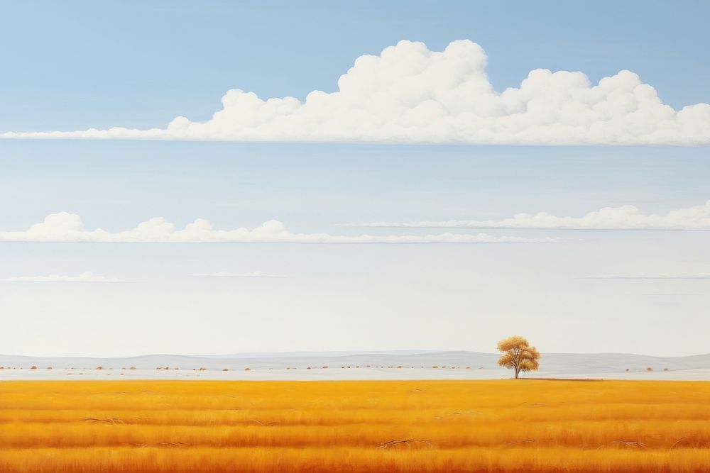 Autumn view landscape outdoors horizon. AI generated Image by rawpixel.
