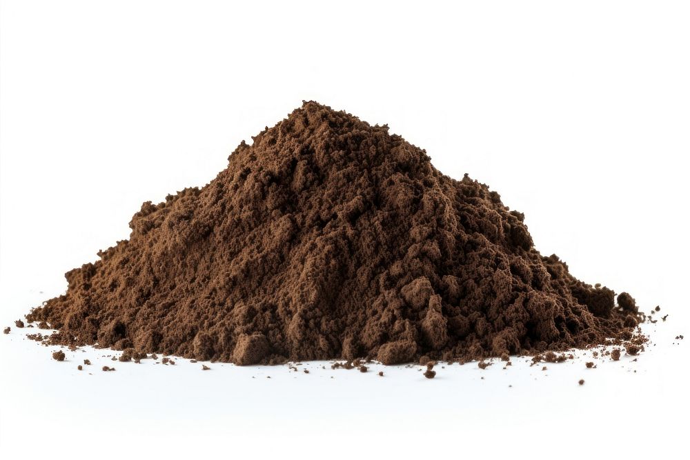 Soil powder white background ingredient. AI generated Image by rawpixel.