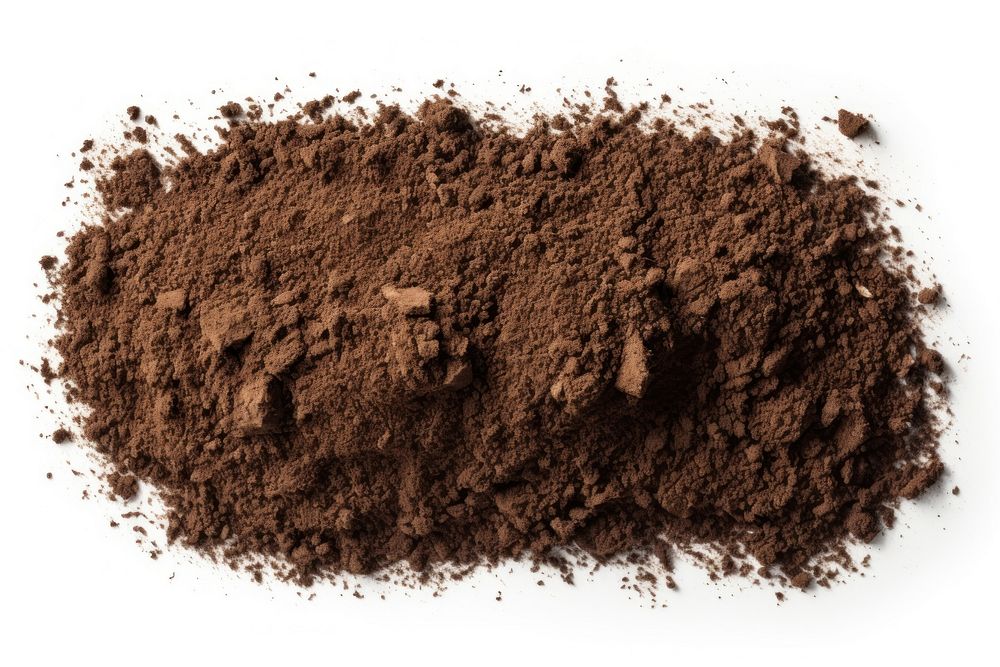 Soil powder white background ingredient. AI generated Image by rawpixel.
