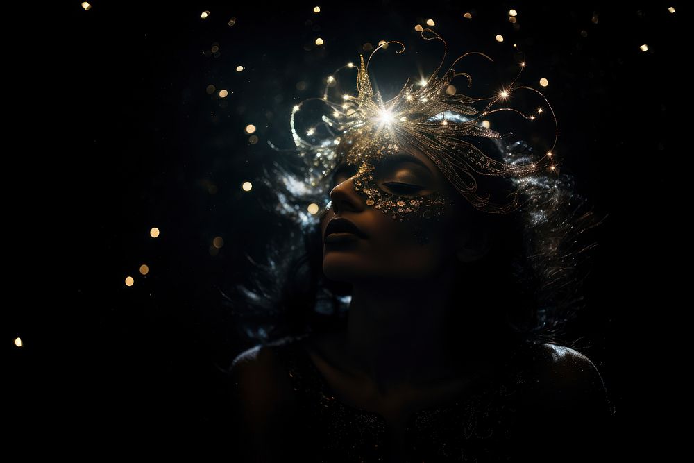 Sparkle fireworks portrait light. AI generated Image by rawpixel.